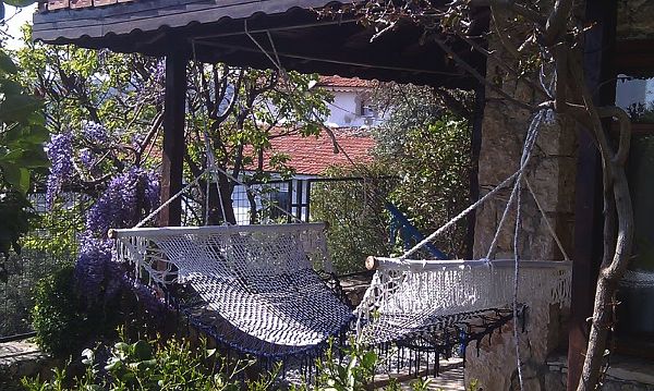 Hammock on veranda at Gl Baba House