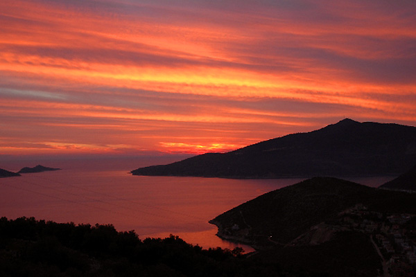 sunset from G�l Baba House