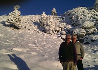 Mike and Steve in a snowy Turkey